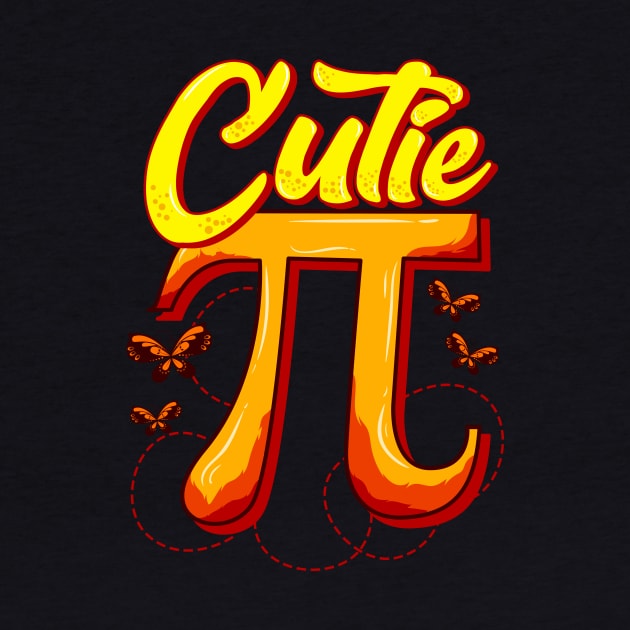 Cute & Funny Cutie Pi Math Pie Butterfly Math Pun by theperfectpresents